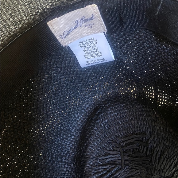 Universal Thread Black Wide-Brim Fedora Hat - Picture 2 of 7